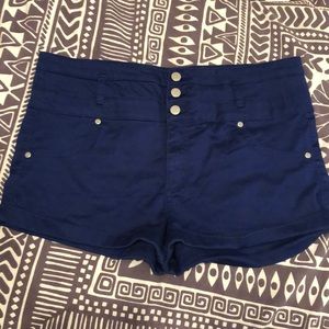 Royal Blue Short Shorts Mid Rise Plus Size